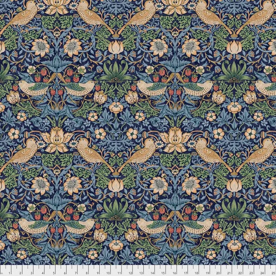 William Morris Strawberry Thief Navy