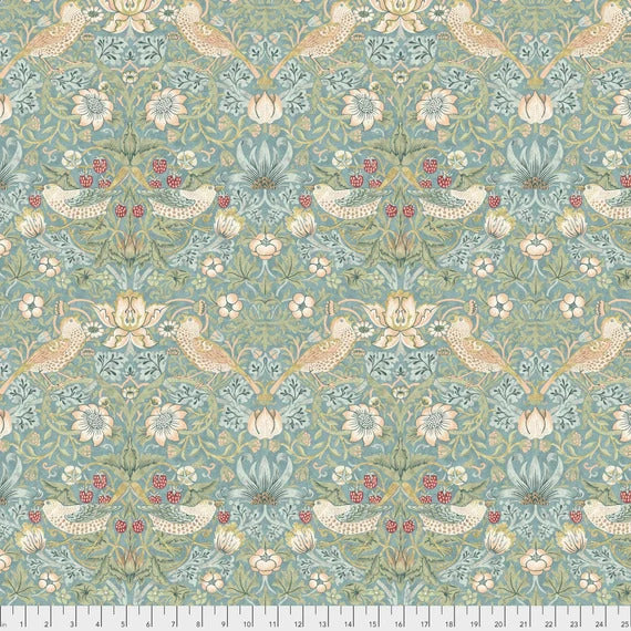 William Morris Strawberry Thief Aqua