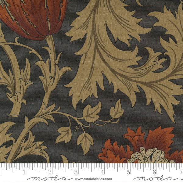 William Morris Anemone Large Floral Vine black